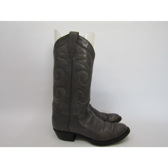 TONY LAMA Gold Label Mens Size 7.5 D Gray Leather Cowboy Western Boots main image 9